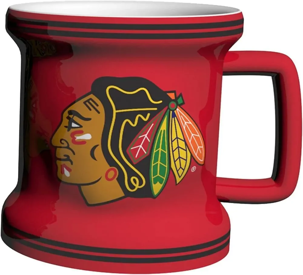 NHL Blackhawks 2 Ounce Mini Mug Shot Glass Sculpted Boelter Brands Chicago New